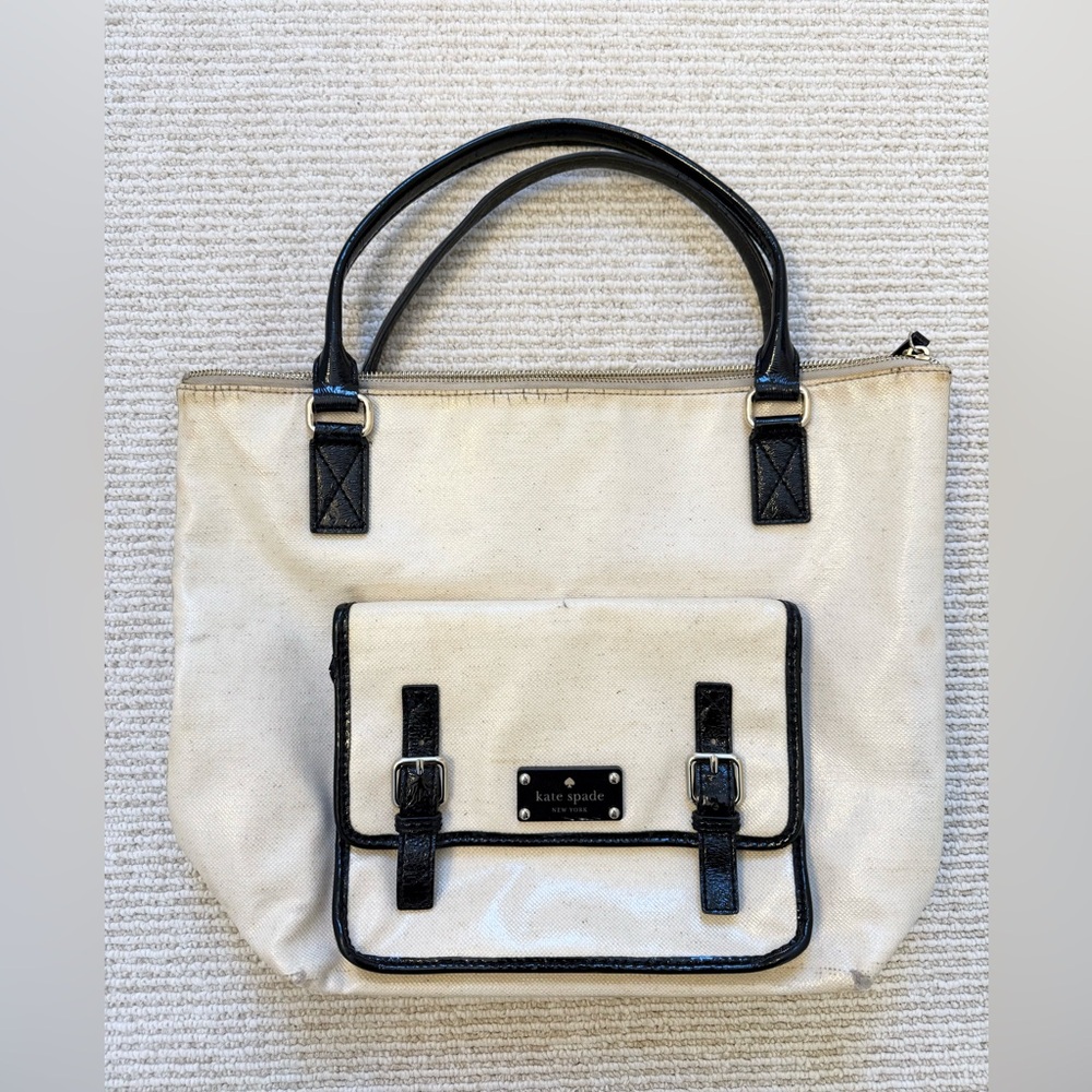 Kate Spade Beige and Black Shoulder Bag